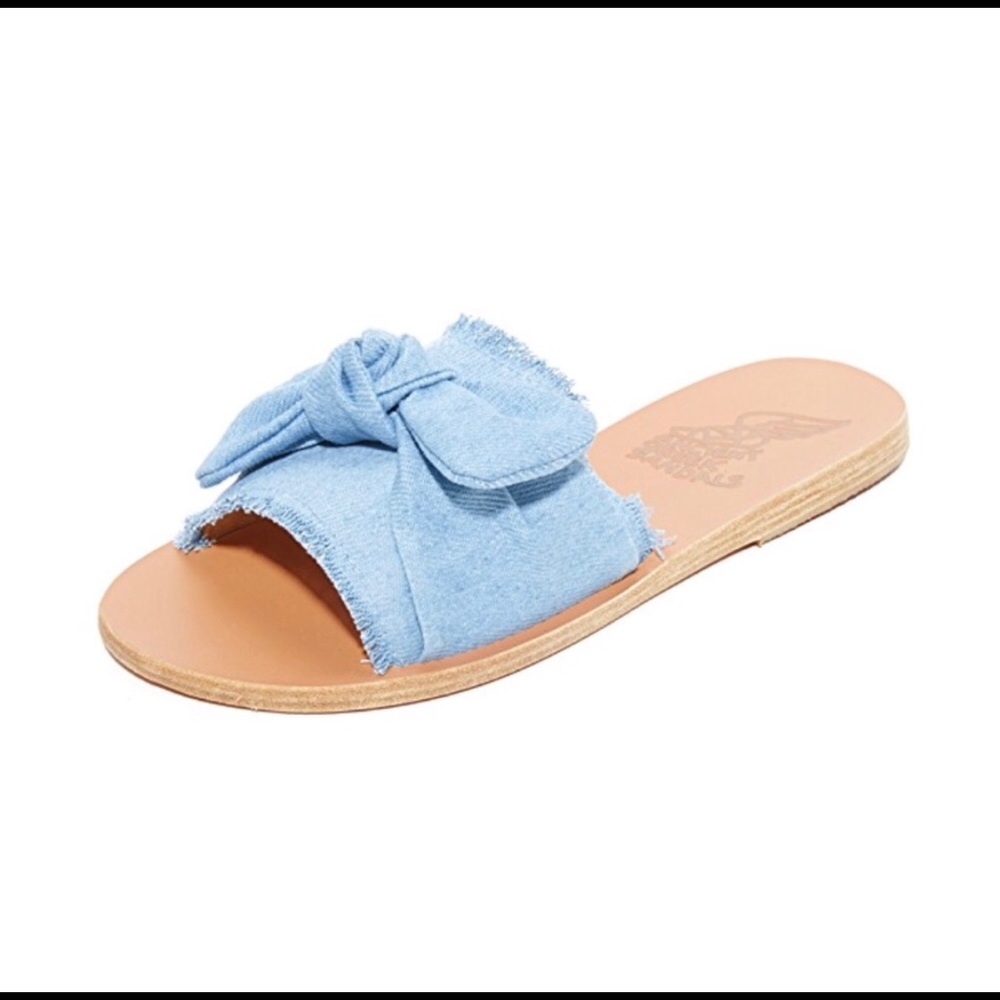 Denim Ancient Greek Sandals slides